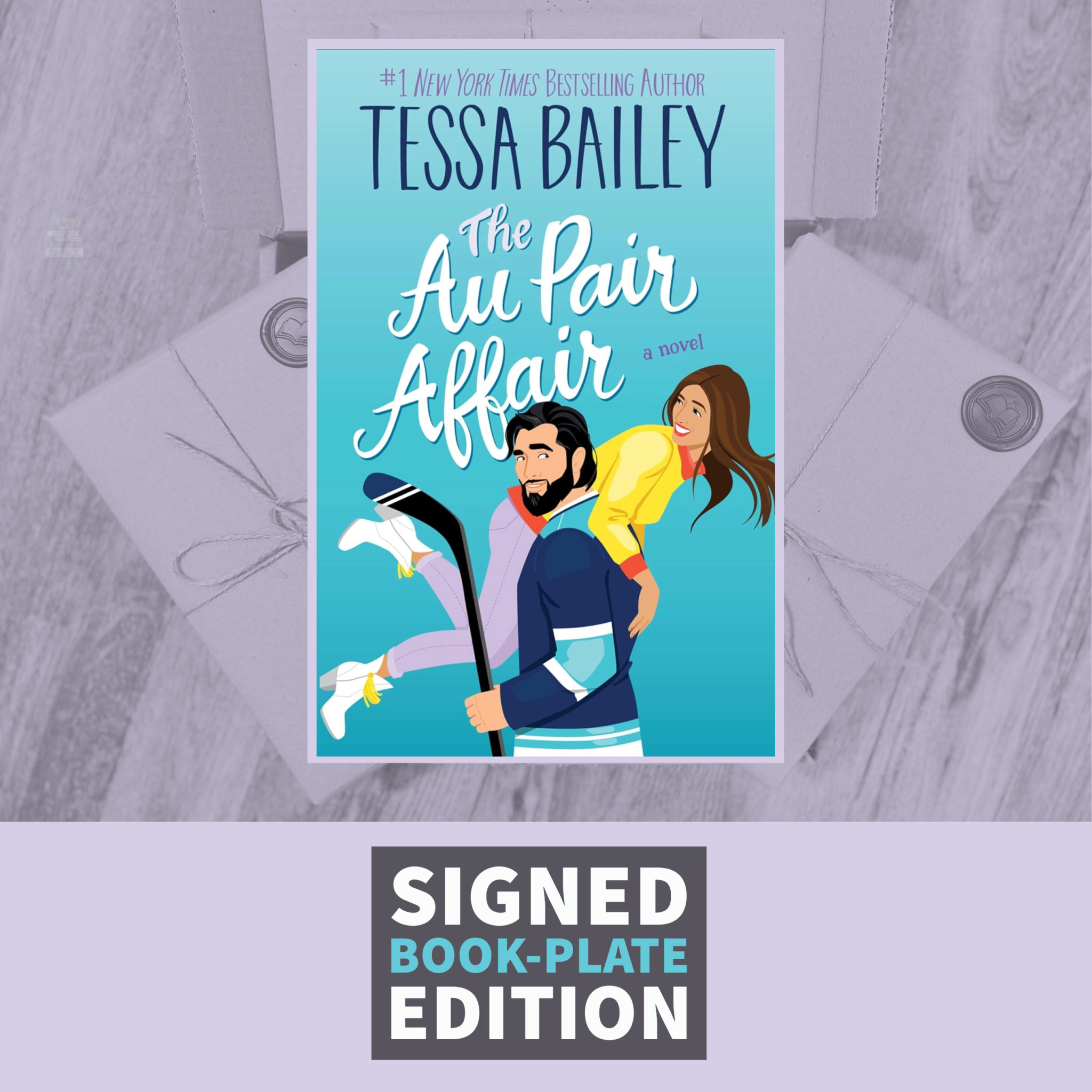 the-au-pair-affair-by-tessa-bailey-signed-bookplate-tea-leaves-reads