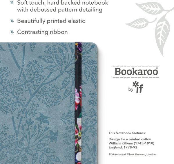 V & A Bookaroo A5 Journal - Kilburn Black Floral (Lined)