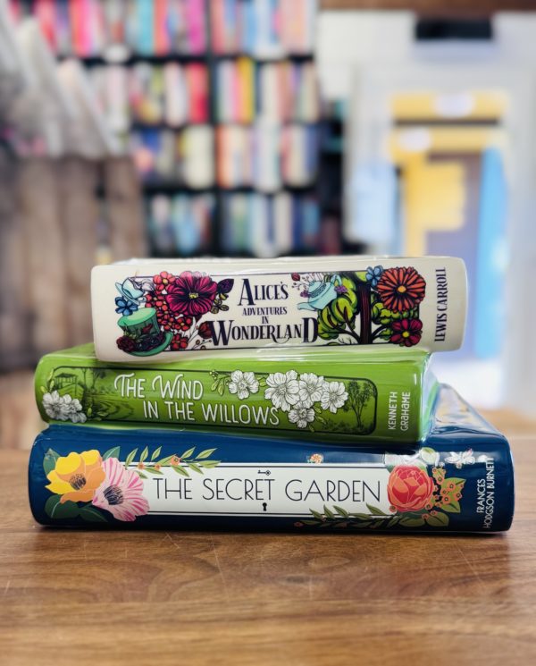 Stacked Books Planter - Alice Wind in the Willows & The Secret Garden